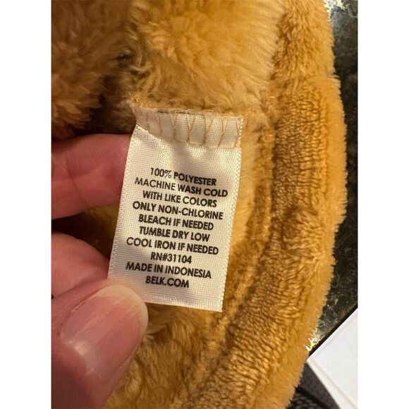 Kim Rogers Women's Large Gold Polka Dot Velour Zip Front Vest - Picture 7 of 7